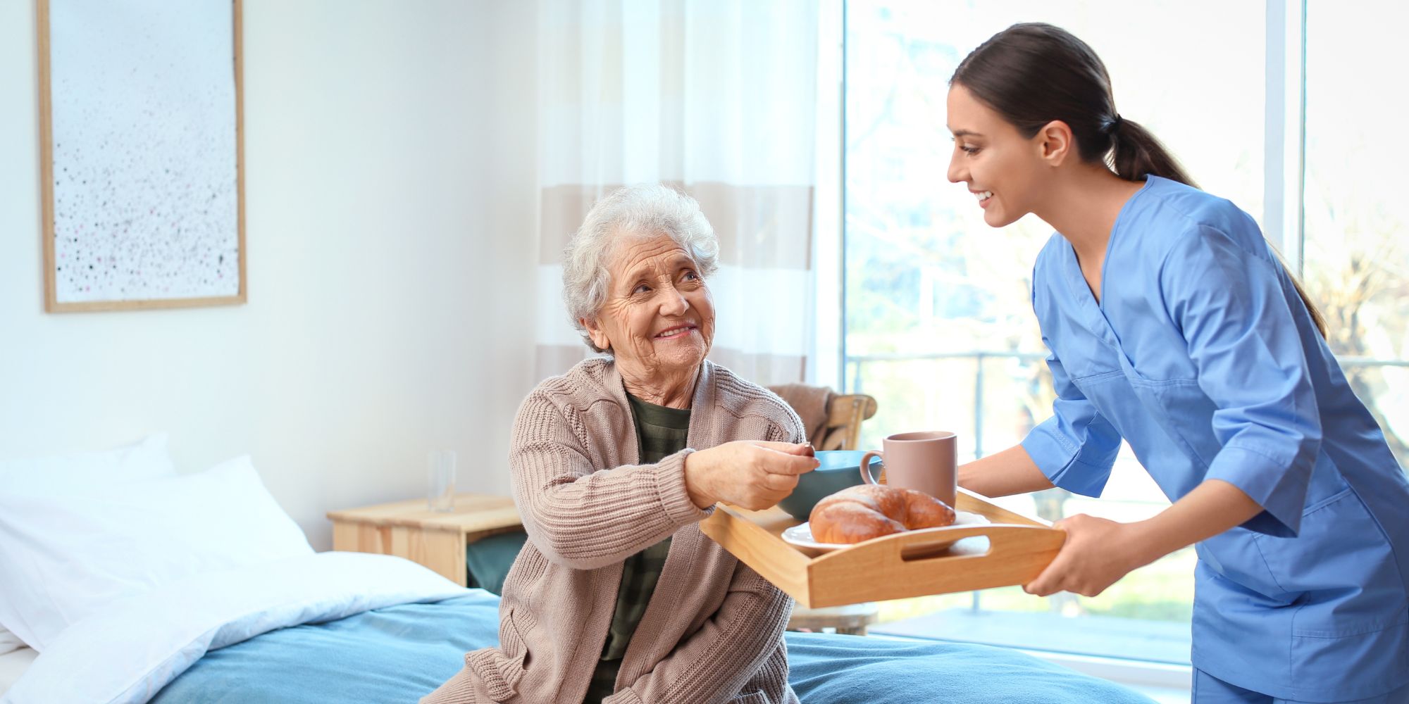 senior woman being looked after at a care home senior living and care options for seniors